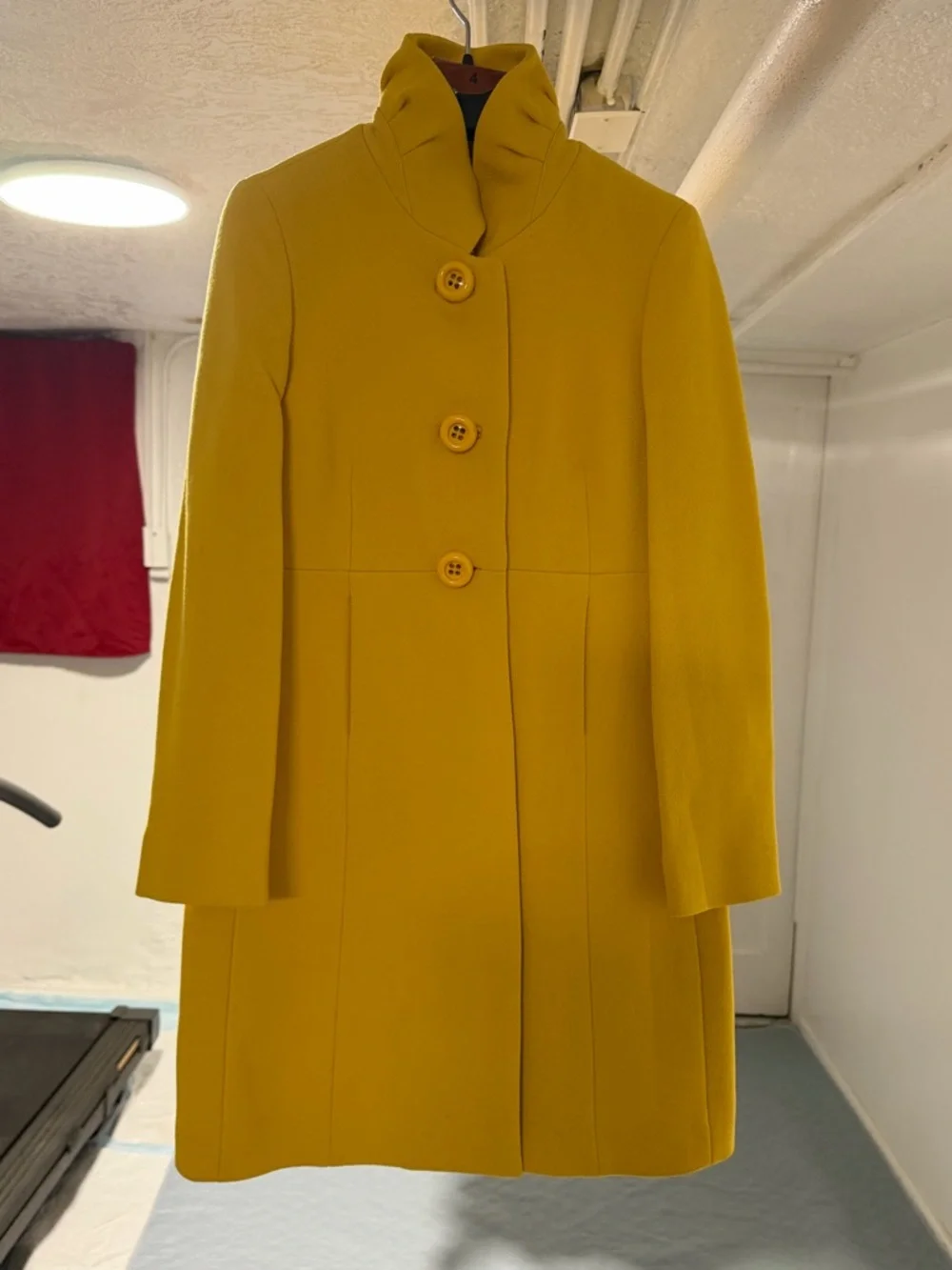 J. Crew Bright Yellow Wool Pea Coat - Picture 2 of 5